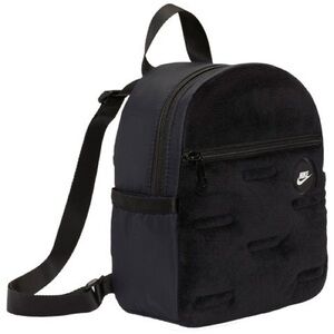Nike Sportswear Futura Black Velour Mini Backpack